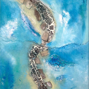 abstraktes Acrylbild maritim The Reef 3