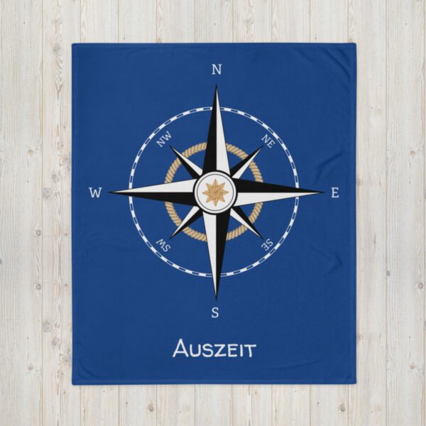 maritime Tagesdecke Kompass himmelblau